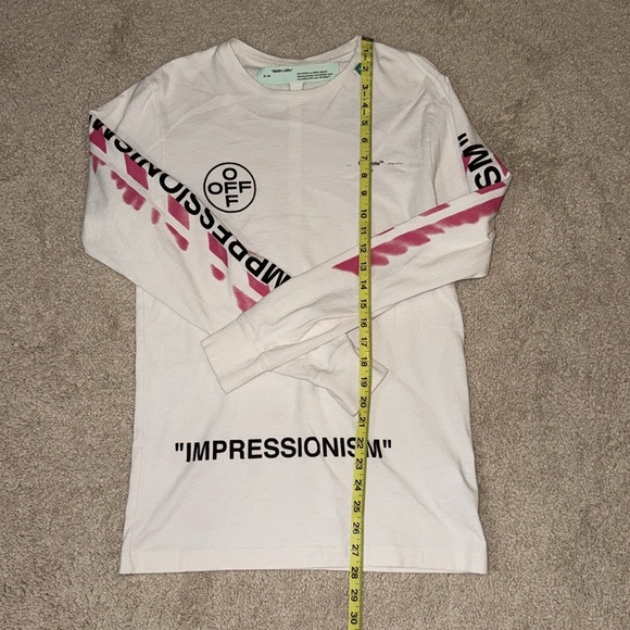 Diag Stencil Off-White Long Sleeve T-shirt